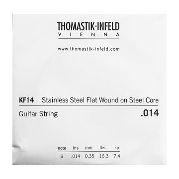 Preview van Thomastik KF14 Single .014 Stainless Steel Flat Wound on Steel Core