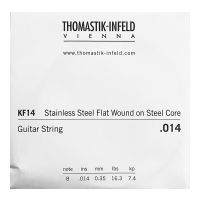 Thumbnail van Thomastik KF14 Single .014 Stainless Steel Flat Wound on Steel Core