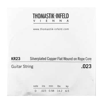 Preview van Thomastik KR23 Single .023 Silverplated Copper Flat Wound on Rope Core