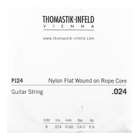 Thumbnail van Thomastik PJ24 Single .024 Nylon Flat Wound on Rope Core