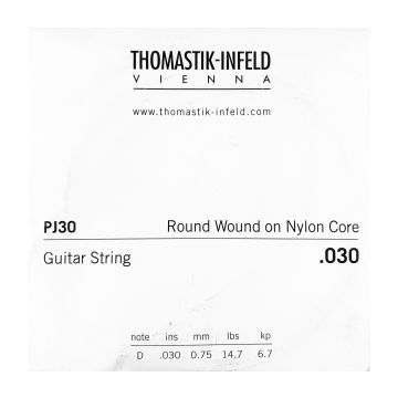 Preview van Thomastik PJ30 Single .030 Round Wound on Nylon Core